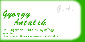 gyorgy antalik business card